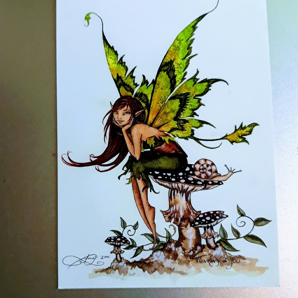 Vintage Amy Brown. Fairynpost card